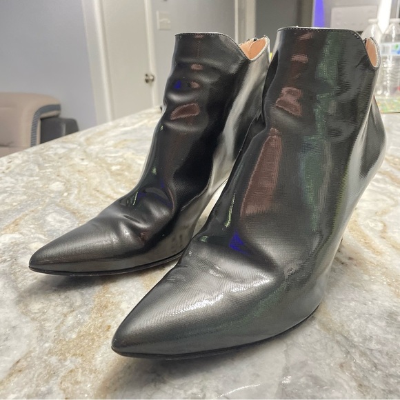 Aquatalia crinkled Leather Ankle Boot Side zip Made in Italy - Picture 3 of 14